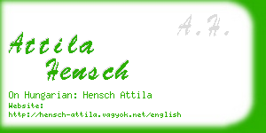 attila hensch business card